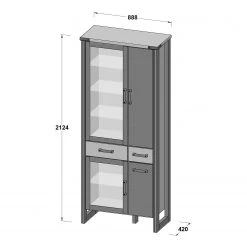 Trendteam Ensemble meubles TV Prime II (3 élém.) - Imitation béton / Imitation vieux bois 31 Trendteam Ensemble meubles TV Prime II (3 élém.) - Imitation béton / Imitation vieux bois -Meubles TV muraux Soldes 1000362860 220623 500 SKETCH DETAILS P000000001000362860 sketch