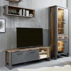 Trendteam Ensemble meubles TV Prime I (3 éléments) - Imitation béton / Imitation vieux bois 20 Trendteam Ensemble meubles TV Prime I (3 éléments) - Imitation béton / Imitation vieux bois -Meubles TV muraux Soldes 1000362861 220623 021 MOOD DETAILS P000000001000362861 mood