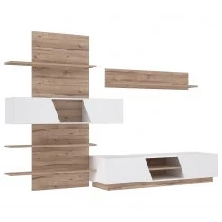 Loftscape Ensemble meubles TV Camolin (3 éléments) - Blanc brillant / Imitation chêne 7 Loftscape Ensemble meubles TV Camolin (3 éléments) - Blanc brillant / Imitation chêne -Meubles TV muraux Soldes 1000364880 220722 031 DETAILS P000000001000364880