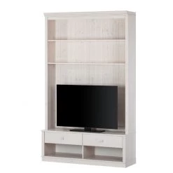Maison Belfort Meuble TV Lillehammer II - Epicéa blanc -Meubles TV muraux Soldes tv lowboard lillehammer ii kiefer massiv weiss 1053934
