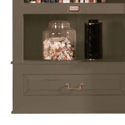 Maison Belfort Ensemble TV Azjana I - Granit - Avec échelle -Meubles TV muraux Soldes tv wand azjana i pinie teilmassiv granit mit leiter 3391513