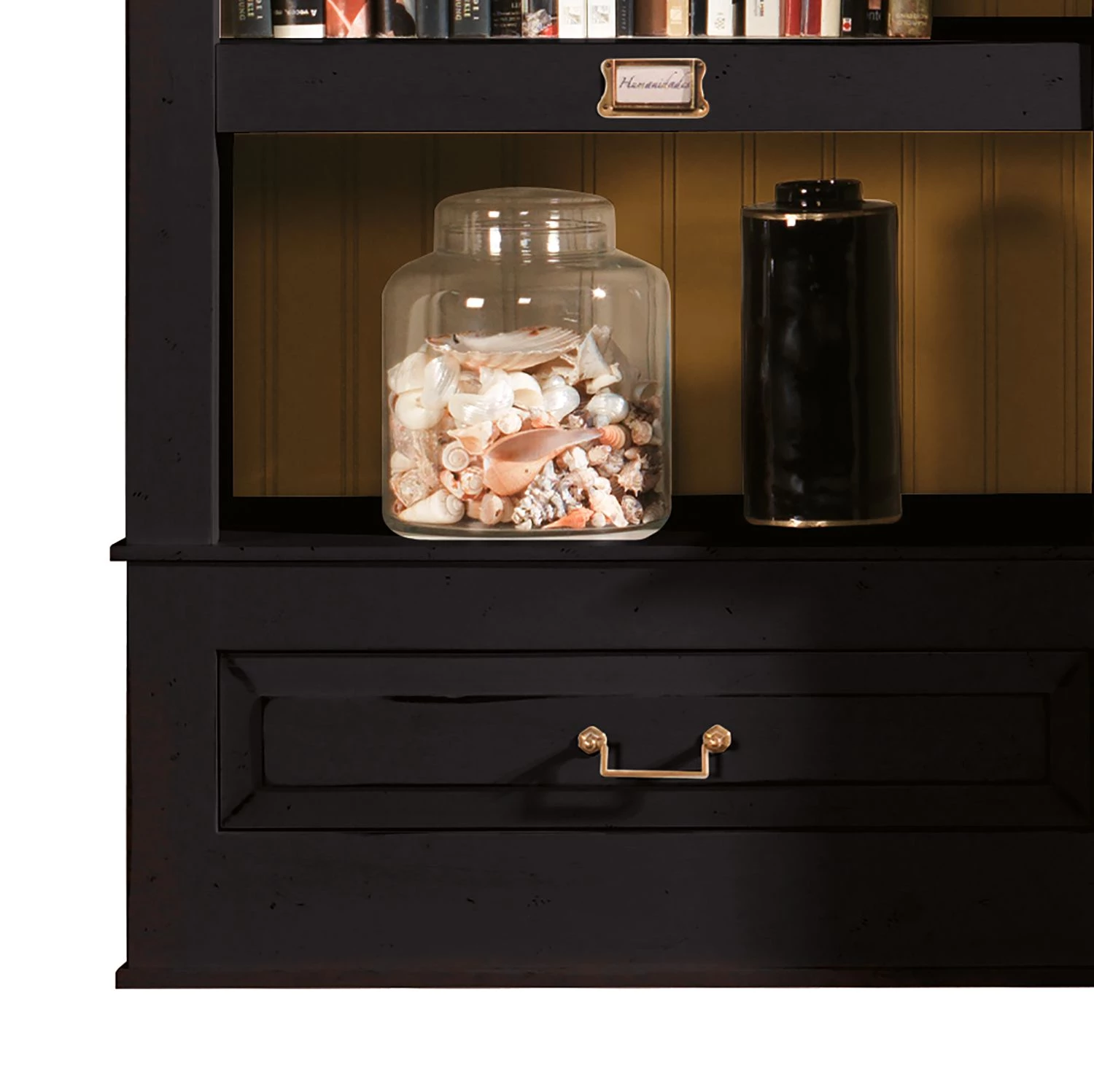 Maison Belfort Ensemble TV Azjana I - Noir / Pin couleur miel - Avec échelle 7 Maison Belfort Ensemble TV Azjana I - Noir / Pin couleur miel - Avec échelle – Image 5