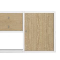 Loftscape Ensemble mural Emporior II - Imitation chêne / Blanc -Meubles TV muraux Soldes wohnkombination emporior ii eiche dekor weiss 1554942