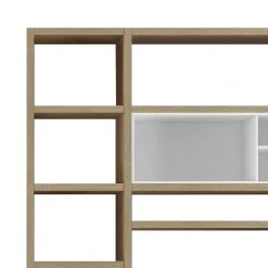 Loftscape Ensemble mural Emporior II - Blanc / Imitation chêne -Meubles TV muraux Soldes wohnkombination emporior ii weiss eiche dekor 1554854