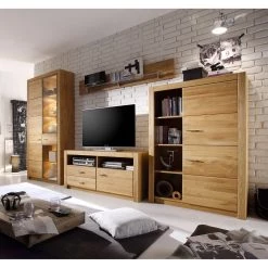 Naturoo Ensemble de meubles Floriano III (4 él.) - Chêne à nœuds / Imitation chêne à nœuds