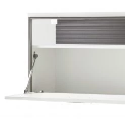 Loftscape Ensemble mural Arco I (4 éléments) - Blanc brillant / Gris -Meubles TV muraux Soldes wohnwand arco i 4 teilig hochglanz weiss grau 4711080