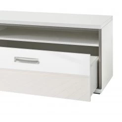 Loftscape Ensemble mural Arco III (4 éléments) - Blanc brillant / Gris -Meubles TV muraux Soldes wohnwand arco i 5 teilig hochglanz weiss grau 4710632 4