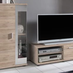 Mooved Ensemble mural Baceno (4 éléments) - Imitation chêne Sanremo -Meubles TV muraux Soldes wohnwand baceno 4 teilig eiche san remo dekor 2271158