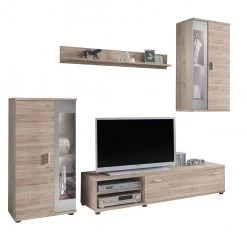 Mooved Ensemble mural Baceno (4 éléments) - Imitation chêne Sanremo -Meubles TV muraux Soldes wohnwand baceno 4 teilig eiche san remo dekor 2271166