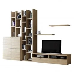 Loftscape Ensemble de meubles TV Emporior i - Imitation chêne de Sonoma -Meubles TV muraux Soldes wohnwand emporior i eiche sonoma dekor 4900560