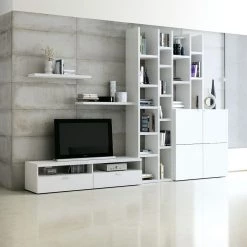 Loftscape Ensemble de meubles TV Emporior i - Blanc crème