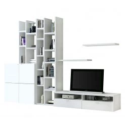 Loftscape Ensemble de meubles TV Emporior i - Blanc crème -Meubles TV muraux Soldes wohnwand emporior i weiss 4900556
