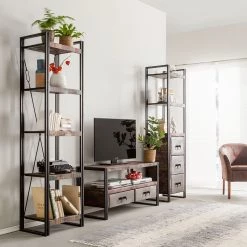 Red Living Ensemble mural Factory - Manguier massif / Métal - Marron vintage