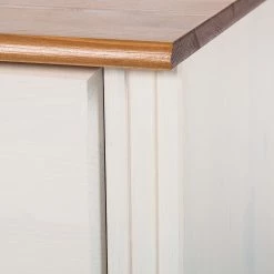 Maison Belfort Meuble TV Lillehammer I - 3 éléments - Pin massif - Pin blanc / Pin couleur miel -Meubles TV muraux Soldes wohnwand lillehammer i 3 teilig kiefer massiv weiss kiefer 1655038