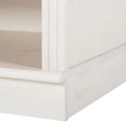 Maison Belfort Meuble TV Lillehammer I - 3 éléments - Pin massif - Pin blanc / Pin couleur miel -Meubles TV muraux Soldes wohnwand lillehammer i 3 teilig kiefer massiv weiss kiefer 1655042