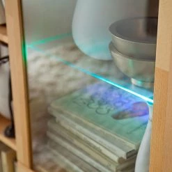 Ars Natura Meuble TV Majona - Duramen de hêtre -Meubles TV muraux Soldes wohnwand majona 4 teilig inkl beleuchtung kernbuche massiv 980786