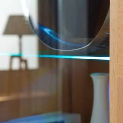 Ars Natura Meuble TV Majona - Duramen de hêtre -Meubles TV muraux Soldes wohnwand majona 4 teilig inkl beleuchtung kernbuche massiv 980794