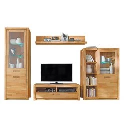 Meubles TV muraux Soldes -Meubles TV muraux Soldes wohnwand majona 4 teilig inkl beleuchtung kernbuche massiv 986146