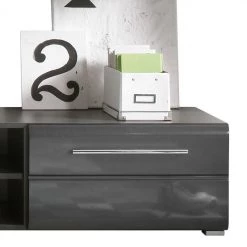 Loftscape Meuble TV Tadeus I (4 éléments) - Avec éclairage Gris brillant / -Meubles TV muraux Soldes wohnwand tadeus i 4 teilig inkl beleuchtung hochglanz grau grau 977146