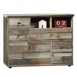 Red Living Meuble TV Tapara - 4 éléments - Marron / Gris -Meubles TV muraux Soldes wohnwand tapara ii braun grau 4383672